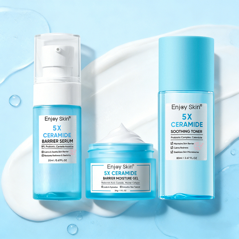 Ceramide Moisturizer - 5종 세라마이드 페이셜 스킨케어 세트: 수딩
