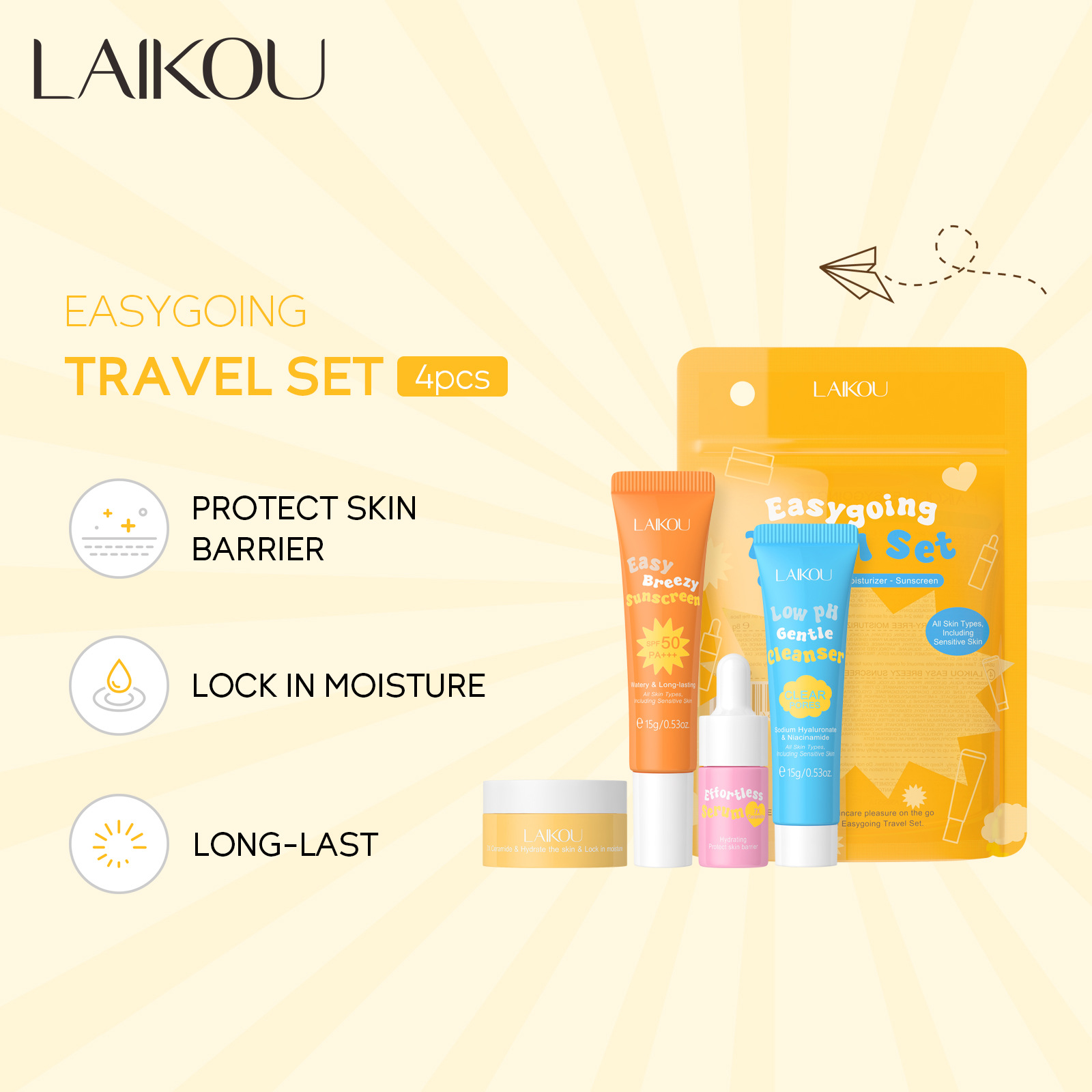 Laikou 세라마이드 여행용 세트, 저Ph 부드러운  - Ceramide Moisturizer 리뷰 및 가격